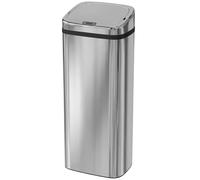 HOMCOM Poubelle à capteur de mouvement ouverture automatique 1 bac de 50 L en acier inoxydable