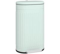 HOMCOM Poubelle à pédale 30 l avec couvercle et pédale - Poubelle avec seau intérieur amovible - Fonction Soft Close - Pour salon, bureau - Vert - 36,5 x 31,2 x 60,8 cm