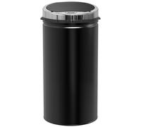 HOMCOM Poubelle automatique 42L, poubelle de cuisine acier galvanisé à capteur de mouvement et bac interne amovible, noir