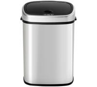 Poubelle automatique HOMCOM avec capteur infrarouge, poubelle de cuisine, couleur argent