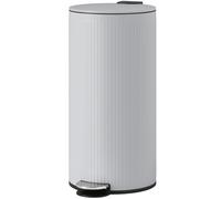 HOMCOM Poubelle cuisine 30L, poubelle à pédale avec seau intérieur amovible, couvercle à fermeture douce, 36x30x60,5cm, gris
