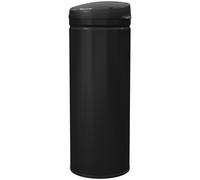 HOMCOM Poubelle cuisine automatique 50L acier inoxydable, poubelle à couvercle à fermeture en douceur, 30,5x30,5x85cm, noir