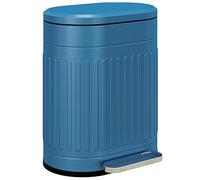 Poubelle de cuisine - HOMCOM - 20L - ovale - couvercle à fermeture douce et pédale - seau intérieur amovible - bleu