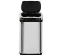 HOMCOM Poubelle de cuisine automatique 30L acier inoxydable, poubelle à capteur de mouvement avec couvercle, 33x25x58cm, argent