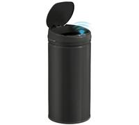 HOMCOM Poubelle de Cuisine Automatique 42L en Acier Inoxydable Noir
