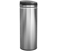 Poubelle cuisine automatique - HOMCOM - 50L - couvercle à fermeture en douceur - acier inoxydable - 30,5x30,5x85cm - argent