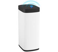 HOMCOM Poubelle de Cuisine Automatique 50L, Poubelle à Capteur de Mouvement sans Contact, Fonctionne à Piles, Résistant aux Traces de Doigts, sans Bac Intérieur, Crème