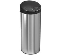 HOMCOM Poubelle de Cuisine Automatique 55 L en Acier Inoxydable avec Capteur Infrarouge Fermeture Douce Anti-traces Argenté