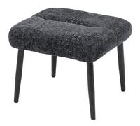 HOMCOM Pouf d'assise avec coussin moelleux, pieds en acier, repose-pieds en tissu chenille, 45 x 41 x 38 cm, Gris foncé