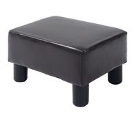 HOMCOM Pouf repose-pied tabouret bas en tissu de polyester capacité de charge 110 Kg 40 x 30 x 24 cm marron