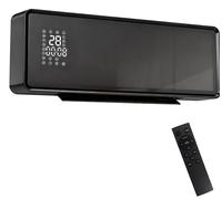 HOMCOM Radiateur électrique mural en céramique, 2000W, avec 3 modes, température réglable, minuterie, télécommande, verrouillage enfant, couleur noire