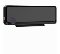 HOMCOM Radiateur Mural Soufflant Oscillant 2000 W, Noir | Chauffage Céramique PTC, 3 Niveaux de Puissance, Télécommande Incluse