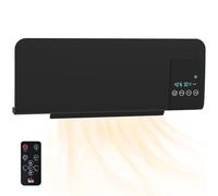 HOMCOM Radiateur soufflant mural céramique PTC 1000/2000 W oscillation minuterie télécommande noir