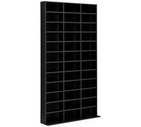 HOMCOM Étagère Rangement CD/DVD Meuble de Rangement pour 1116 CDs 33 Compartiments réglables en Hauteur 102 x 24 x 195 cm Noir