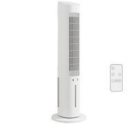 HOMCOM Refroidisseur d'air colonne 3 en 1 refroidisseur humidificateur et ventilateur, oscillation 48°, 3 vitesses 3 modes, réservoir d'eau 3L, blocs de glace, télécommande, pour chambre bureau, blanc