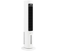 HOMCOM Refroidisseur d'air colonne 3 en 1 refroidisseur humidificateur et ventilateur, oscillation 48°, 3 vitesses 3 modes, réservoir d'eau 3L, blocs de glace, télécommande, pour chambre bureau, blanc