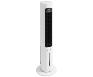 HOMCOM Refroidisseur d'air colonne 3 en 1 refroidisseur humidificateur ventilateur, oscillation 48°, 3 vitesses 3 modes, blanc