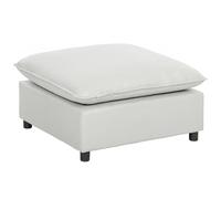 HOMCOM Repose Pied Salon carré, Ottoman, siège rembourré avec Pieds en Plastique, Pouf Salon pour entrée, Chambre à Coucher, 75 x 75 x 40 cm, Gris