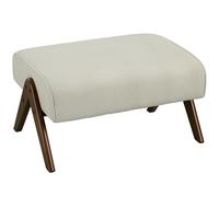HOMCOM Repose-Pieds de Salon Tabouret Bas avec Assise Rembourrée Pieds en Bois pour Salon Chambre à Coucher 69x47x36 cm Beige