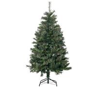 HOMCOM Sapin arbre de Noël artificiel 665 branches + support pied hauteur 150 cm vert