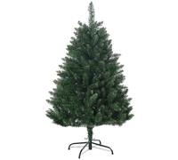 HOMCOM Sapin de Noël Artificiel 120H cm Pied Croix Acier Amovible Vert | 305 Branches