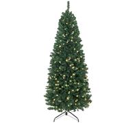 HOMCOM Sapin de Noël Artificiel 180 cm LED Synchronisées Colorées Vert | Télécommande, Arbre de Noël à 12 Modes, Minuterie, 899 Pointes de Branche Articulée, Support en Métal Pliable