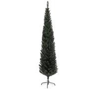 Sapin de Noël artificiel mince H.195 cm 390 branches vert foncé Vert G