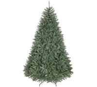 HOMCOM Sapin de Noël Artificiel 210 cm Réaliste Support Métal Pliable Vert | Arbre de Noël, 2641 Pointes de Branche Articulée, Facile à Monter et Ranger, Plastique Ignifuge, pour Maison Bureau