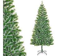 HOMCOM Sapin de Noël Artificiel Aspect Enneigé 210 cm Grand Réalisme | 968 Branches Épines Imitation Nordmann