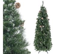 HOMCOM Sapin de Noël artificiel avec 618 branches enneigées, support en acier, arbre de Noël artificiel socle pliable en acier
