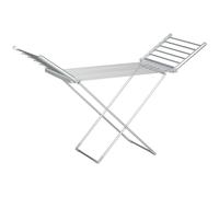 HOMCOM Sèche-linge électrique chauffant pliable 2 ailes latérales extensibles cadre en alliage d'aluminium 144 x 53 x 96 cm
