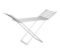 HOMCOM Sèche-Linge étendoir électrique Chauffant 2 Ailes latérales Extensibles Pliable, Cadre en Alliage d'aluminium, 144 x 53 x 91 cm, Argent