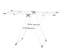 HOMCOM Séchoir à linge pliable étendoir linge intérieur avec bras articulés réglables en métal 156,5 x 61,5 x 97 cm blanc