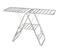 HOMCOM Séchoir à linge sur pieds pliable étendoir 2 niveaux ajustables dim. 148L x 60,5l x 98H cm