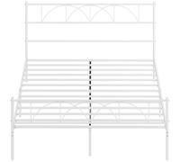 HOMCOM Structure de lit 160x200 cm avec tête de lit Support à lattes en acier Rangement sous le lit