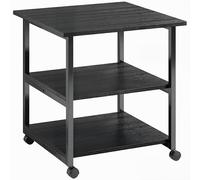 HOMCOM Support d'imprimante desserte de rangement 3 niveaux étagères mobile sur roulettes 50 x 50 x 52,5 cm