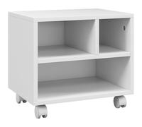 HOMCOM Support d'imprimante meuble de rangement bureau caisson 4 compartiments ouverts 40L x 30l x 36H cm blanc