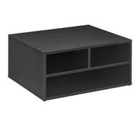 Organiseur bureau HOMCOM aspect noir avec 3 compartiments fournitures support d'imprimante 47 x 40 x 22,5 cm