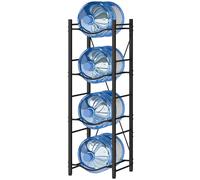 HOMCOM Support pour Bonbonnes d'Eau de 4 Niveaux Étagère de Rangement pour Bouteille d'Eau pour Cuisine Salle à Manger Noir