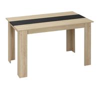 HomCom Table à manger design moderne 4-6 personnes 120×69×75 cm plateau en panneau de particules