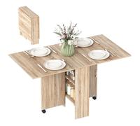 HOMCOM - Table à manger - Panneau de particules - 140x75x74cm - Bois naturel