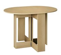 HOMCOM - Table à manger pliable - Panneaux de particules - 104x76x73.7cm - Chêne