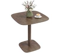 Table à manger pour 4 personne - HOMCOM - style moderne - plateau aspect bois - 70 x 70 cm - marron