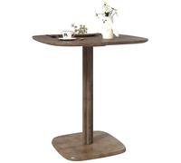 HOMCOM Table à manger pour 4 personne table de cuisine style moderne avec plateau aspect bois, 70 x 70 cm, marron