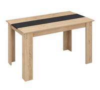 HomCom Table à manger design moderne 4-6 personnes 120×69×75 cm plateau en panneau de particules