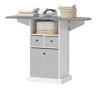 HOMCOM Table à repasser pliable gain de place 121 x 37 x 89,5 cm Blanc