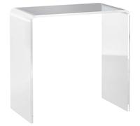 HOMCOM Table basse acrylique 21" épaisseur 0,5" moderne transparente | Design rectangle, pour salon, sans montage