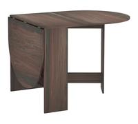 HOMCOM Table basse en bois avec 2 rabats ovales, table pliante pour salle à manger et cuisine, 163 x 80 x 75 cm, marron