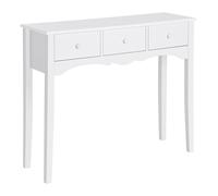HOMCOM Table Console Meuble d’Entrée 3 Tiroirs Pieds Bois Massif 100 x 32 x 85cm