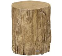 HOMCOM Table d'appoint aspect souche Table de chevet tronc d'arbre table basse réglable Tabouret Intérieur Extérieur Imperméable Poudre de minerai inorganique Bois naturel 37 x 37 x 43 cm